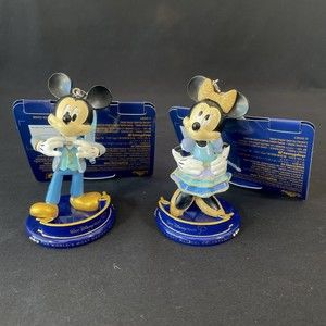Walt Disney World 50th Anniversary Mickey & Minnie Mouse Ornament Figurine WDW